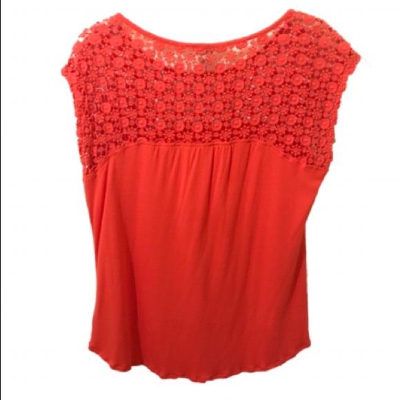 Coral shirt with embroidered top - Picture 2 of 4